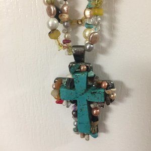 Neklace with Turquoise Cross